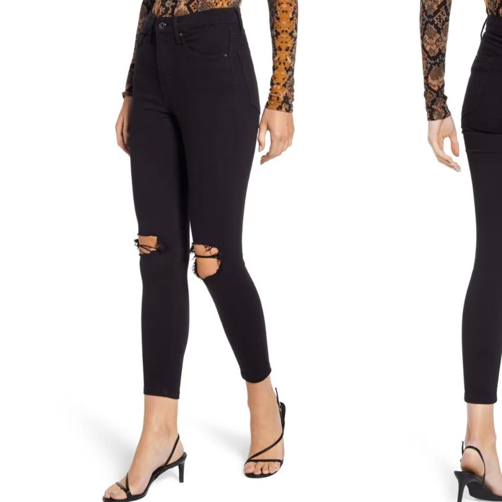 Black Topshop Moto Jamie Jeans